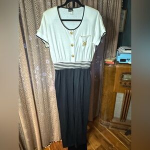 VTG Dotti Cream and Black Dress